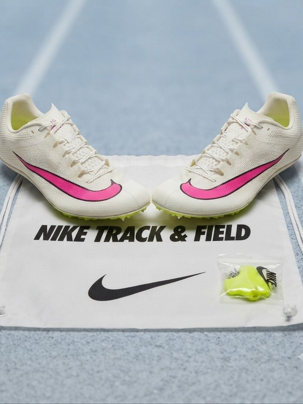 Nike Zoom Rival Sprint Track Spikes DC8753-101 Sail Hyper Pink Mens Size 14 New